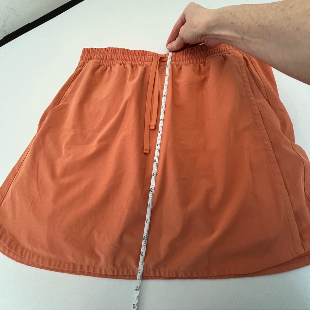 Patagonia Orange Sienna Clay Fleetworth Skort with Elastic Waist Size Large - Picture 3 of 7